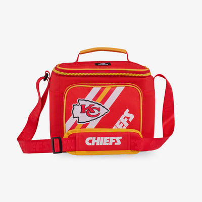 Front View | Kansas City Chiefs Square Lunch Cooler Bag::::Spacious main compartment