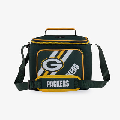 Front View | Green Bay Packers Square Lunch Cooler Bag::::Spacious main compartment
