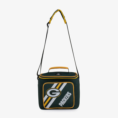Strap View | Green Bay Packers Square Lunch Cooler Bag::::Adjustable, padded shoulder strap