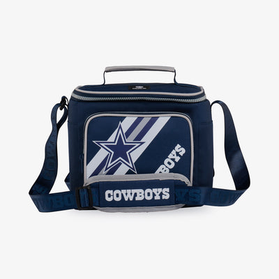 Front View | Dallas Cowboys Square Lunch Cooler Bag::::Spacious main compartment