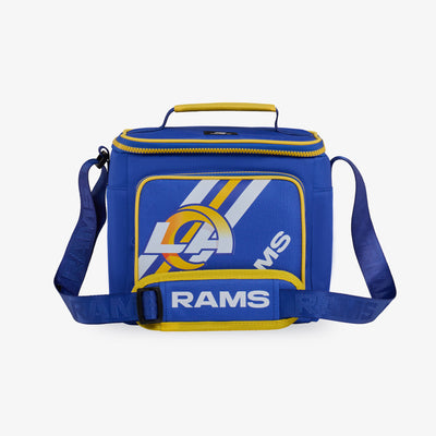 Front View | Los Angeles Rams Square Lunch Cooler Bag::::Spacious main compartment