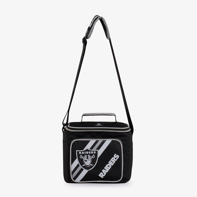 Strap View | Las Vegas Raiders Square Lunch Cooler Bag::::Adjustable, padded shoulder strap