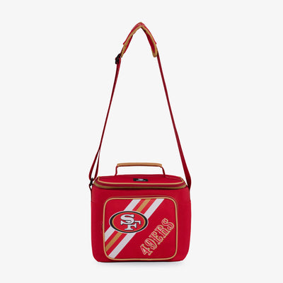 Strap View | San Francisco 49ers Square Lunch Cooler Bag::::Adjustable, padded shoulder strap