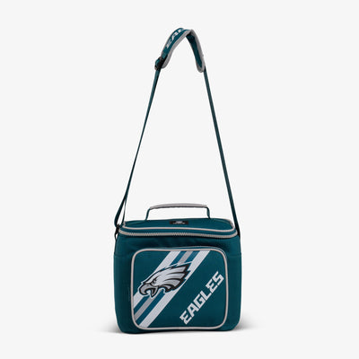 Strap View | Philadelphia Eagles Square Lunch Cooler Bag::::Adjustable, padded shoulder strap