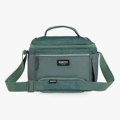 Front View | Everyday Lunch Rounded Cube Cooler Bag::Spruce::Water-resistant exterior