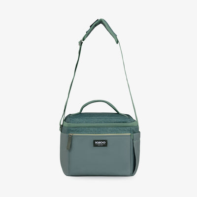 Strap View | Everyday Lunch Rounded Cube Cooler Bag::Spruce::Adjustable crossbody strap