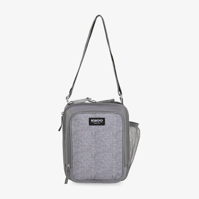 Strap View | Kids Everyday Lunch Vertical Cooler Bag::Gray::Adjustable shoulder strap