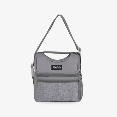 Strap View | Kids Everyday Lunch Gripper Cooler Bag::Gray::Shoulder strap w/buckle