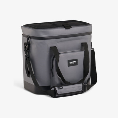Angle View | Trailmate 30-Can Tote::Carbonite::Welded, weather-resistant exterior