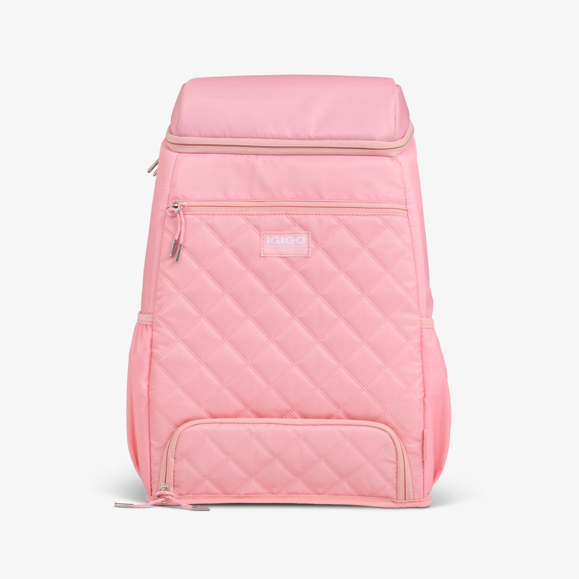 Pink Backpack Diaper Bag With Cooler MaxCold DUO Dual Compartment