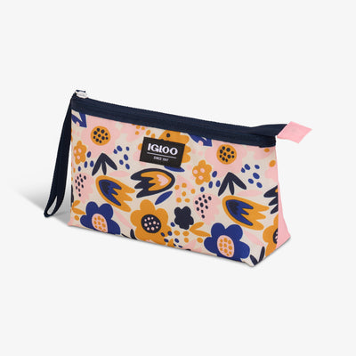 Angle View | Kids Lunch Snack Bag::Floral::GRS recycled material
