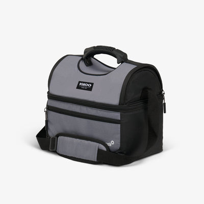 Angle View | Latitude Gripper 16-Can Cooler Bag::Carbonite::Comfort-grip top handle