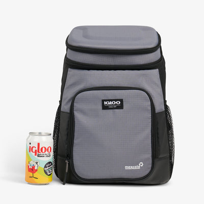 Size View | Latitude Hardtop 18-Can Backpack::Carbonite::Holds 18 cans