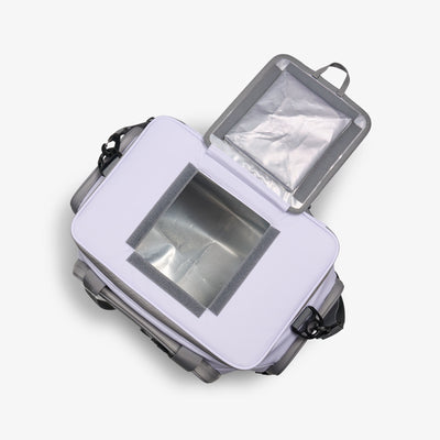 Hatch View | Marine 30-Can Square Cooler Bag::::Quick-access hatch