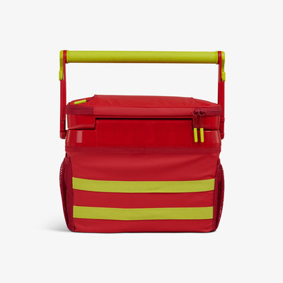 Back View | Rival 18-Can Hybrid Cooler::Red Heat::Sturdy swing-up handle
