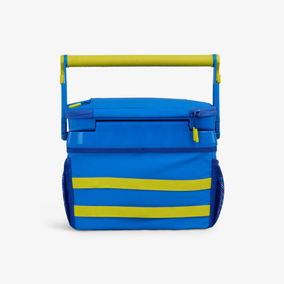 Back View | Rival 18-Can Hybrid Cooler::Sneaky Blue::Sturdy swing-up handle