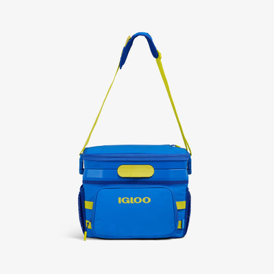 Strap View | Rival 18-Can Hybrid Cooler::Sneaky Blue::Adjustable shoulder strap