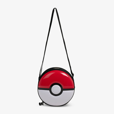 Strap View | Pokémon Poké Ball Crossbody Cooler::::Pikachu zipper pulls