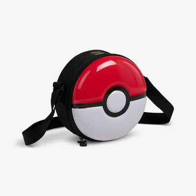 Angle View | Pokémon Poké Ball Crossbody Cooler::::Back slip pocket