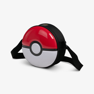 Angle View | Pokémon Poké Ball Crossbody Cooler::::Insulated interior