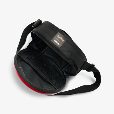Open View | Pokémon Poké Ball Crossbody Cooler::::Interior mesh pocket