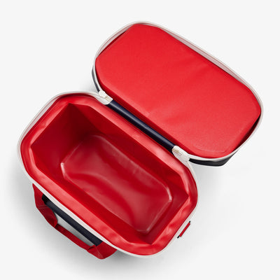 Top View | Trailmate 30-Can Tote::Americana::Smooth-glide, water-resistant zippers