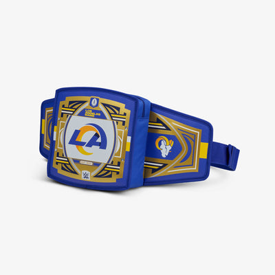 Angle View | NFL WWE Cooler Fanny Pack::Rams::Adjustable waist strap