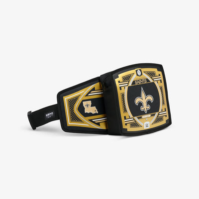 Angle View | NFL WWE Cooler Fanny Pack::Saints::Spacious zipped compartment