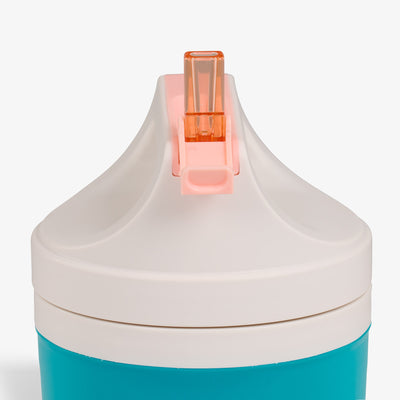 Straw View | Retro Playmate Half Gallon Jug::Turquoise::Flip-up straw