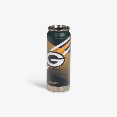 Angle View | Green Bay Packers 16 Oz Can::::Sliding mouth-opening tab