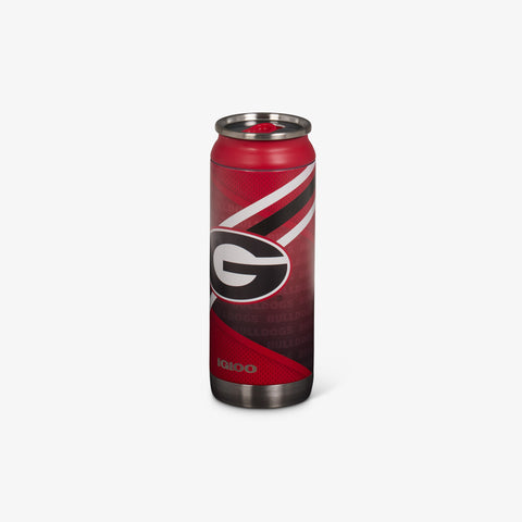 Angle View | University of Georgia® 16 Oz Can::::Sliding mouth-opening tab