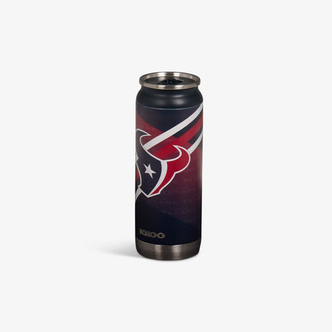 Angle View | Houston Texans 16 Oz Can::::Sliding mouth-opening tab