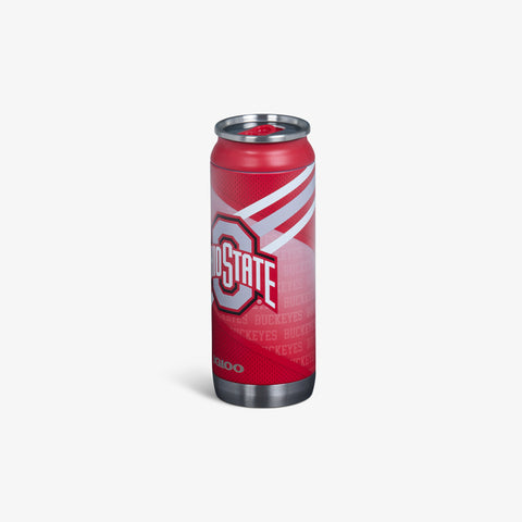 Angle View | The Ohio State University® 16 Oz Can::::Sliding mouth-opening tab