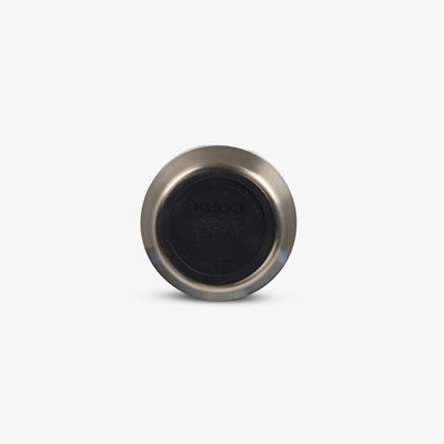 Bottom View | 10 Oz Wine Tumbler::White::Built-in coaster