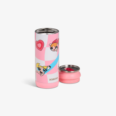 Open View | The Powerpuff Girls 16 Oz Can::::Removable lid