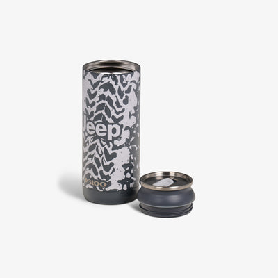 Lid Off View | Jeep® Off-Road 16 Oz Can::Charcoal::Removable lid 