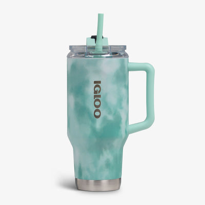 Front View | 32 Oz Flip ‘n’ Sip Travel Mug::Seafoam::Up to 48hrs cold / 8hrs hot*