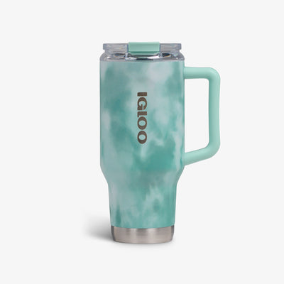 Front View | 32 Oz Flip ‘n’ Sip Travel Mug::Seafoam::Up to 48hrs cold / 8hrs hot*