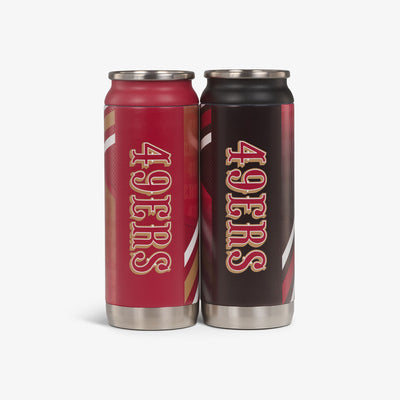Back View | San Francisco 49ers Home & Away 16 Oz Can 2-Pack::::Durable stainless steel