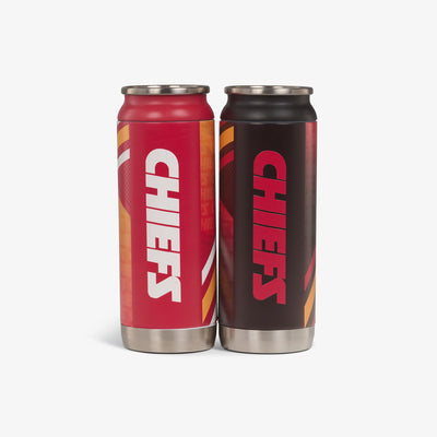 Back View | Kansas City Chiefs Home & Away 16 Oz Can 2-Pack::::Durable stainless steel