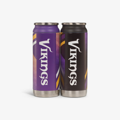Back View | Minnesota Vikings Home & Away 16 Oz Can 2-Pack::::Durable stainless steel