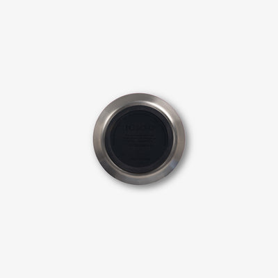 Bottom View | 10 Oz Wine Tumbler::Pink Fizz::Built-in coaster