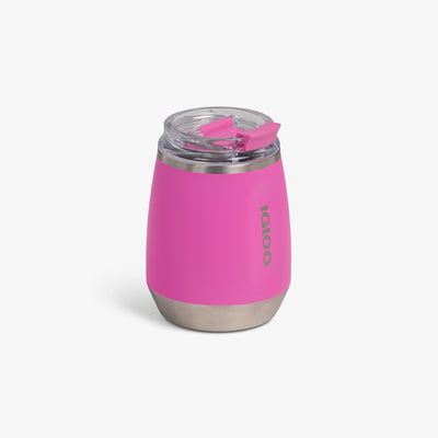 Angle View | 10 Oz Wine Tumbler::Pink Fizz::