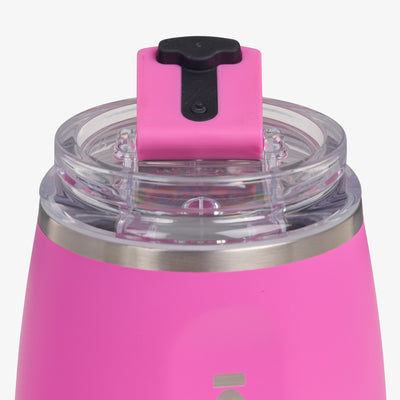 Lid Open View | 10 Oz Wine Tumbler::Pink Fizz::