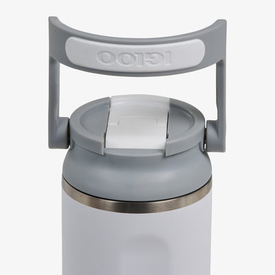 Lid View | 20 Oz Sport Sipper Bottle::White::Retention: Up to 24hrs cold / 6hrs hot*