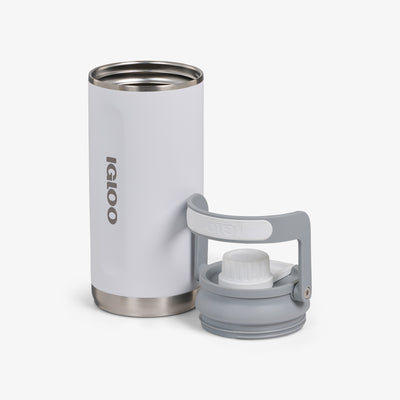 Lid Off View | 36 Oz Twist ‘n’ Chug Bottle::White::Double-wall, vacuum-insulated