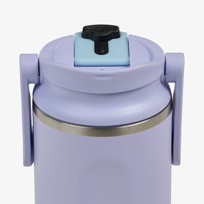Open Lid View | 16 Oz Flip ‘n’ Sip Tumbler::Lilac Breeze::Leakproof Flip ‘n’ Sip lid
