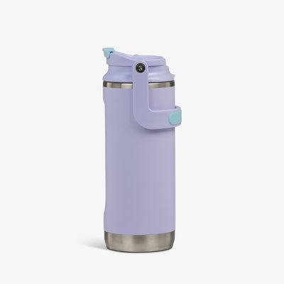 Profile View | 16 Oz Flip ‘n’ Sip Tumbler::Lilac Breeze::Tuck Tight handle