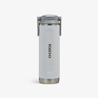 Front View | 20 Oz Flip ‘n’ Sip Tumbler::White::Fits in standard cup holders