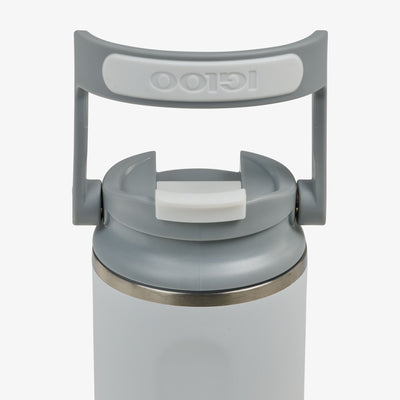 Lid View | 20 Oz Flip ‘n’ Sip Tumbler::White::Retention: Up to 24hrs cold / 6hrs hot*